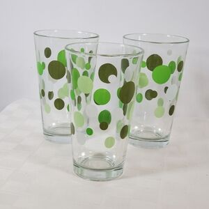 Retro Set Of 3 Libbey High Ball Glasses